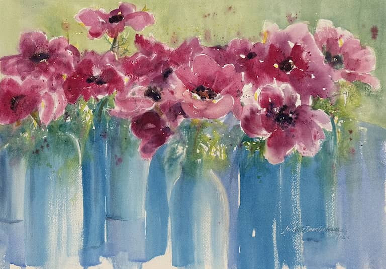 Sparkling watercolor painting